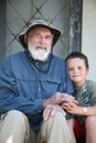 Grandfather and grandson Royalty Free Stock Photo