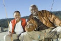 Grandfather And Grandson Fishing