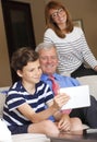 Grandfather and grandson having fun Royalty Free Stock Photo