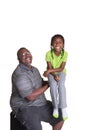 A grandfather and his granddaughter Royalty Free Stock Photo