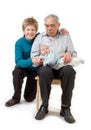 Grandfather with his grandsons Royalty Free Stock Photo