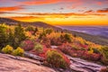 Autumn Dawn in Blue Ridge Mountains Royalty Free Stock Photo