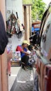 a grandfather hawkers in yogyakarta