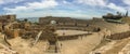 The grandios amphitheater, a construction of the past centuries Royalty Free Stock Photo