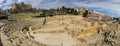 The grandios amphitheater, a construction of the past centuries Royalty Free Stock Photo