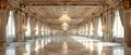 Grandiose Baroque Hall with Glistening Chandeliers and Majestic Elegance. Concept Baroque Decor,