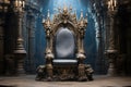 Grandiose Castle throne. Generate Ai Royalty Free Stock Photo