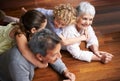 Grandkids are a blessing. Group shot of a brother and sister bonding with their grandparents. Royalty Free Stock Photo