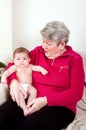 Grandma with baby Royalty Free Stock Photo