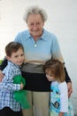 Grandma is the best. Grandchildren and her great grandma