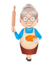 Grandma cartoon character. Happy Grandparents Day