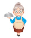 Grandma cartoon character. Happy Grandparents Day