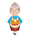 Grandma cartoon character. Happy Grandparents Day