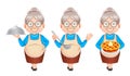 Grandma cartoon character. Happy Grandparents Day