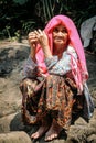 Grandma dressed in a typical West Java sari