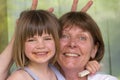 Grandma with her granddaughter Royalty Free Stock Photo