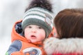 Grandma holds the newborn grandson Royalty Free Stock Photo