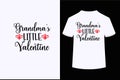 Grandma\'s Little Valentine vector t-shirt design.