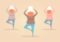 Grandma`s yoga Vector.