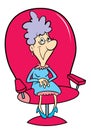 Grandma sitting in a large chair