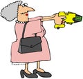 Grandma With A Stun Gun Royalty Free Stock Photo