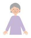 Grandma vector illustration of smile Royalty Free Stock Photo