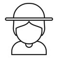 Grandma voyage icon outline vector. Life health safety