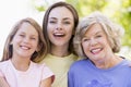 Grandmother with adult daughter and grandchild Royalty Free Stock Photo