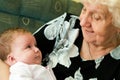 Grandmother with baby