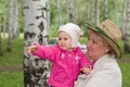 Grandmother and baby