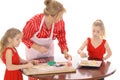 Grandmother baking cookies with children Royalty Free Stock Photo