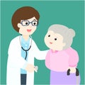 Grandmother cartoon see doctor