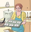 Grandmother cooking