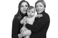 Grandmother, daughter and granddaughter on white portrait, happy family concept Royalty Free Stock Photo