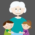 Grandmother with grandchildren