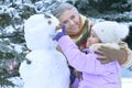 Grandmother and granddaughter have fun