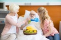 Grandmother and granddaughter visiting patient Royalty Free Stock Photo