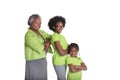 A grandmother and her 2 granddaughters Royalty Free Stock Photo