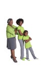 A grandmother and her 2 granddaughters Royalty Free Stock Photo