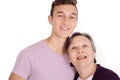 Grandmother with her teen grandson Royalty Free Stock Photo