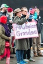 Grandmother Holds Pro Choice Sign At Atlanta Social Justice March