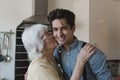 Grandmother Kissing Grandson Royalty Free Stock Photo