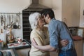 Grandmother Kissing Grandson Royalty Free Stock Photo