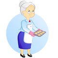Grandmother with pies