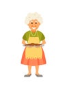 Grandmother with pies