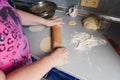 Grandmother roll dough Royalty Free Stock Photo