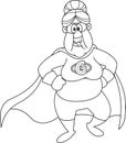 Grandmother Superhero Cartoon Character