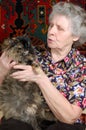 Grandmother tell tales with kitty