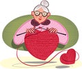 Grandmother who knits,