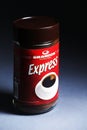 Grandos Express instant coffee jar Royalty Free Stock Photo